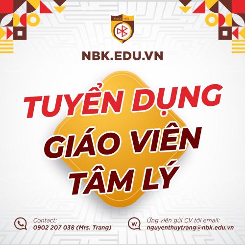 ​​​​​​​THÔNG BÁO TUYỂN DỤNG GIÁO VIÊN TÂM LÝ